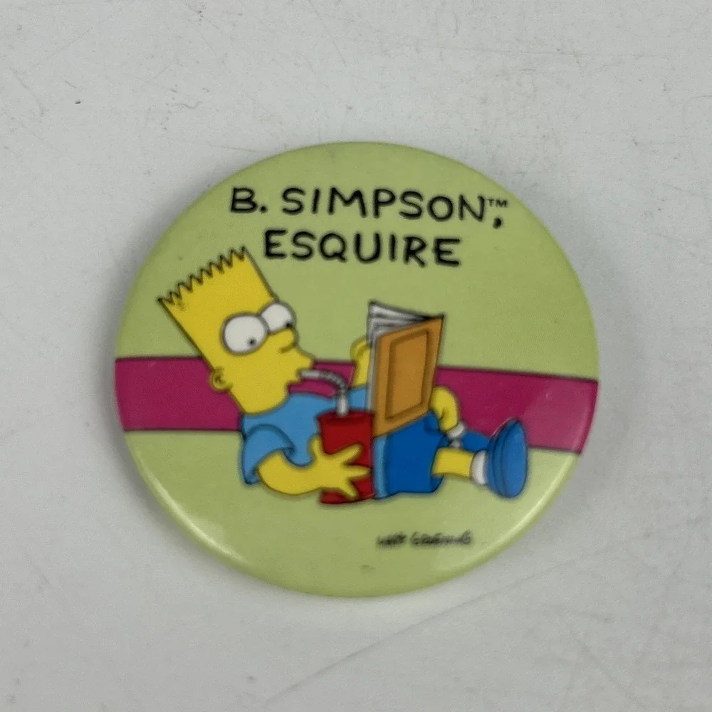 Vintage The Simpsons Pin And‎ Keychain Set Seven Items Total
